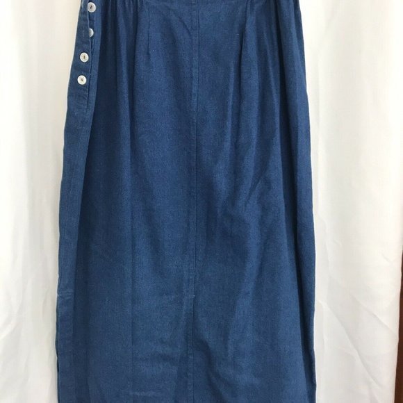 Koret City Blues Modest Long Skirt 16 Straight Beaded Embroidered Elastic Waist - Picture 3 of 4